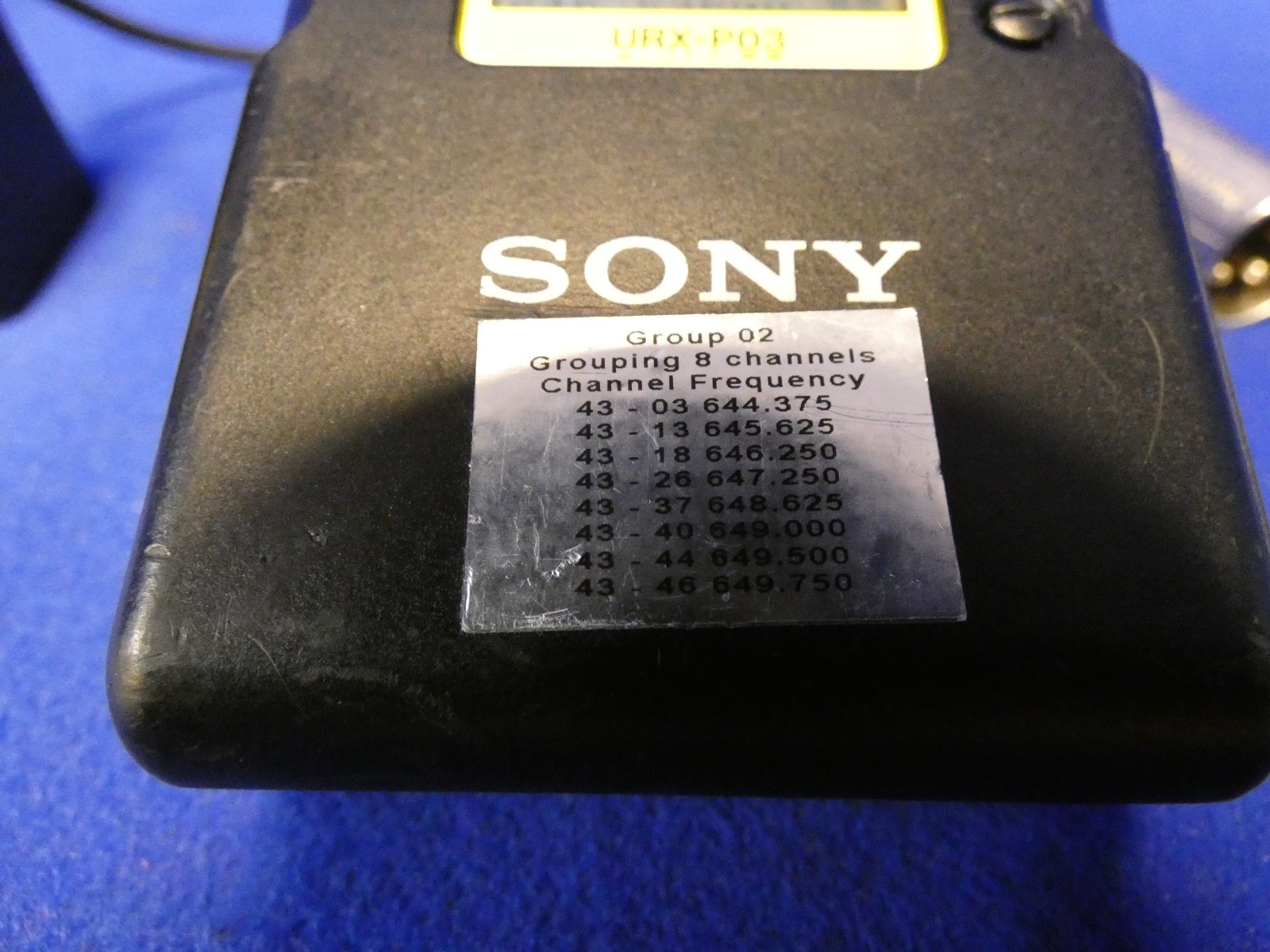 Sony UTX-P03 UHF Transmitter CH 42-51 w/Sony URX-P03 UHF Tuner 638.125-697.875