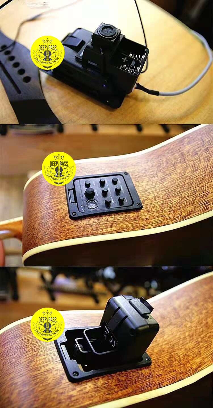 Acoustic Guitar Pickups Presys Blend 301 4-Bands Tuner Mic Onboard Preamp Pickup