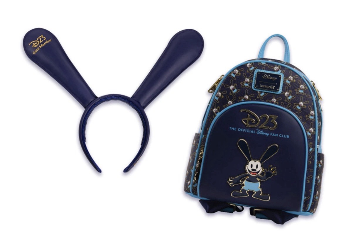 Loungefly Disney D23 2026 Oswald the Lucky Rabbit Mini Backpack with Ears Set
