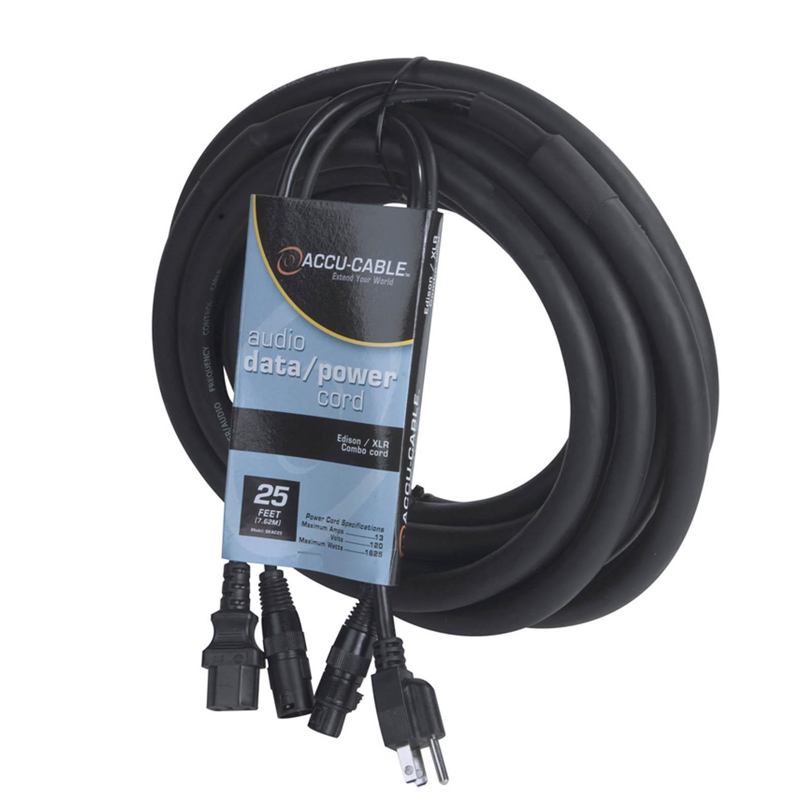 American Audio SKAC25 25FT XLR/IEC Combo Cables 2 Pc