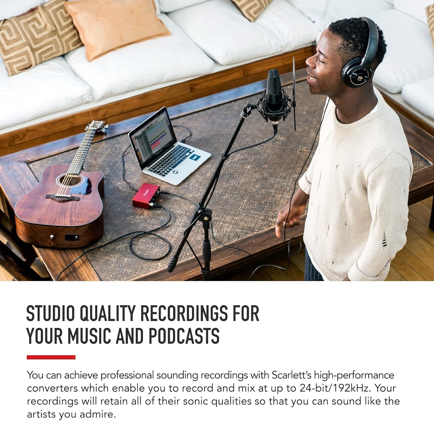 Pro Tools Ready Scarlett Solo 3rd Gen USB Interface for Musicians & Podcasters
