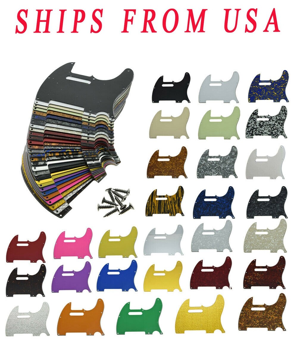 8 Hole Guitar Pickguard Scratch Plates Fit Tele Telecaster Guitar Various Color