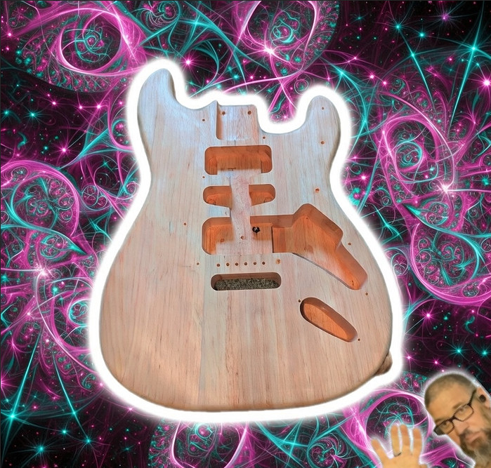 DIY Electric Guitar Body Mahogany Strat Partscaster – Unfinished – Lovely Grain