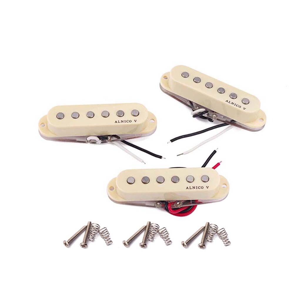 Genuine Alnico 5 Single Coil Pickups SSS Guitar Neck Middle Bridge Sets for ST