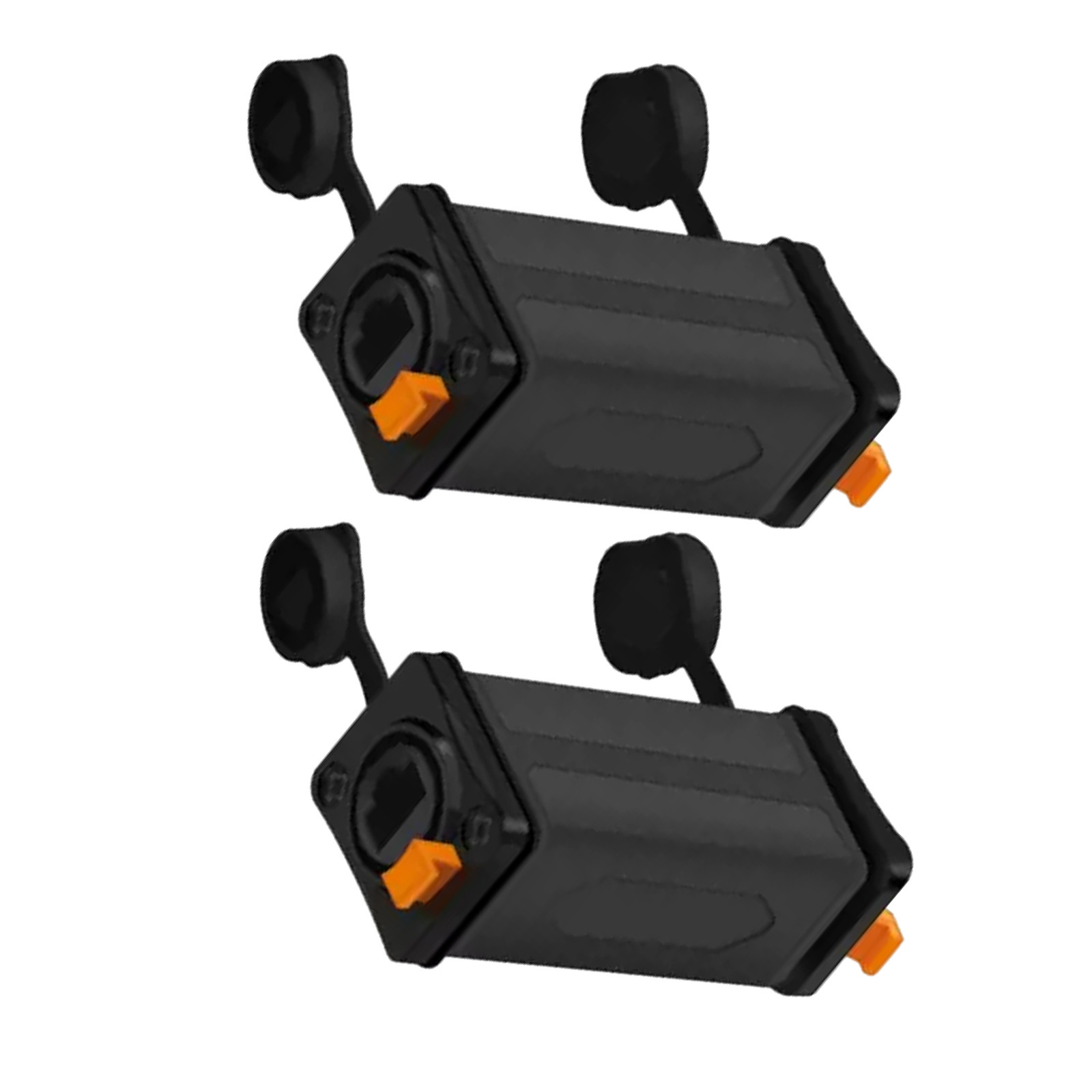 2PCS RJ45 Tactical Cat5 Ethernet EtherCon Coupler IP65 Barrel Female Coupler WZ