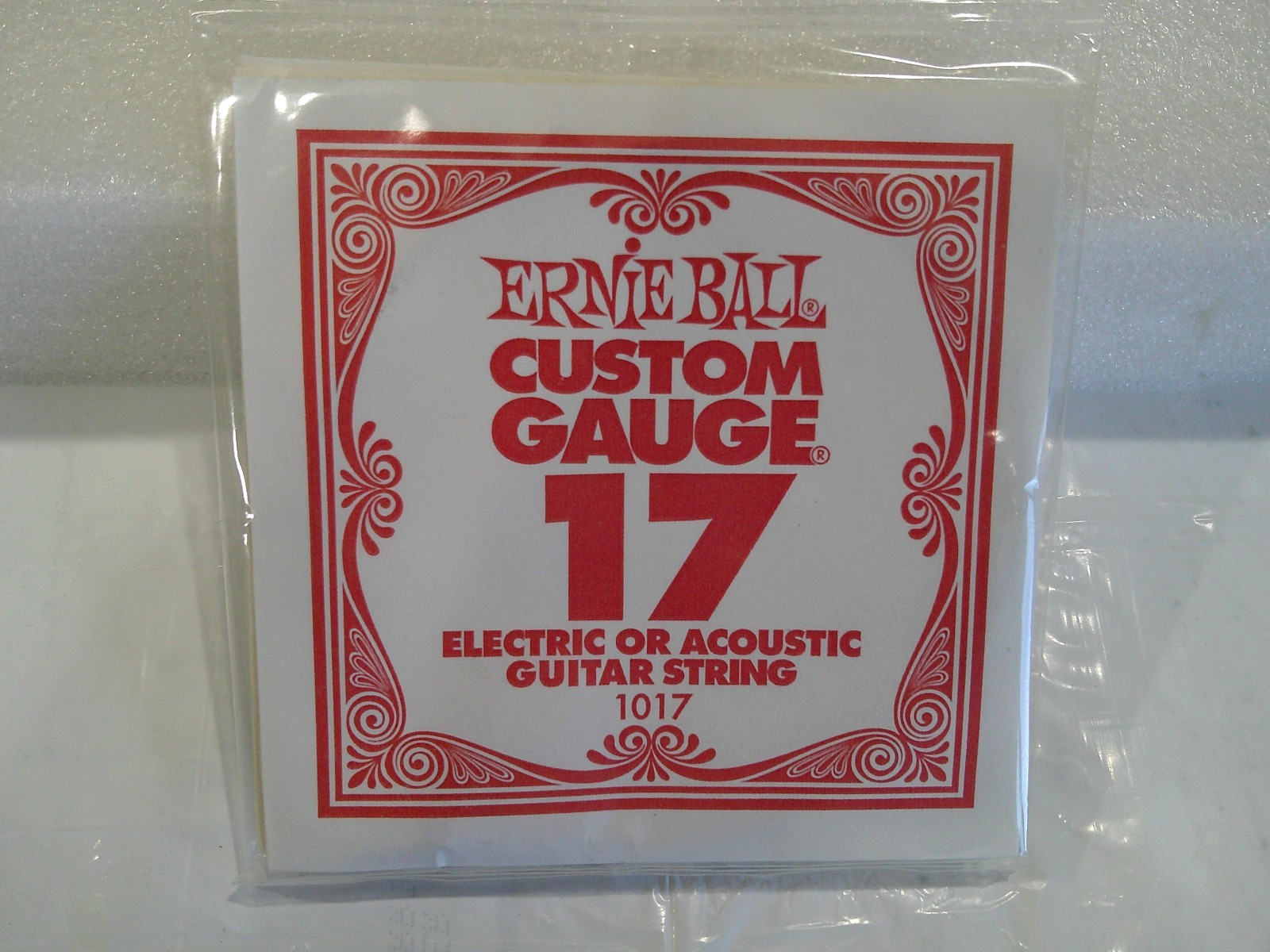 6 pack Ernie Ball 17ga .017″ plain steel string for electric or acoustic guitar