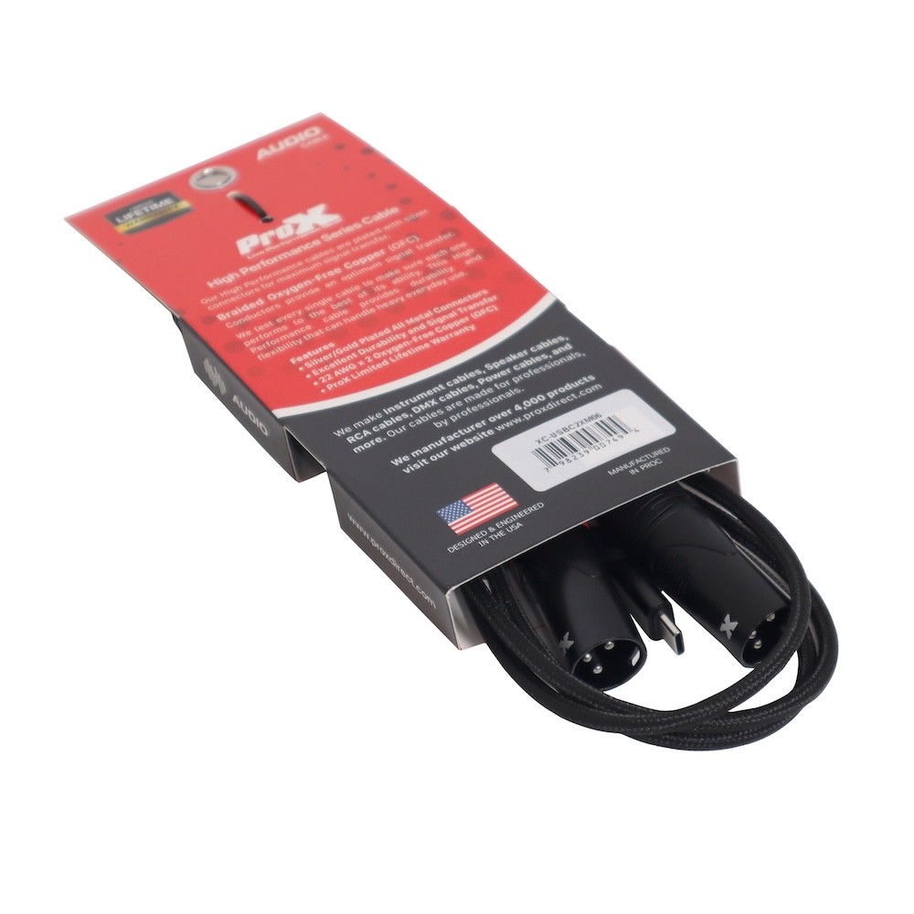 Pro X XC-USBC2XM06 6FT USB-C to Dual XLR-M