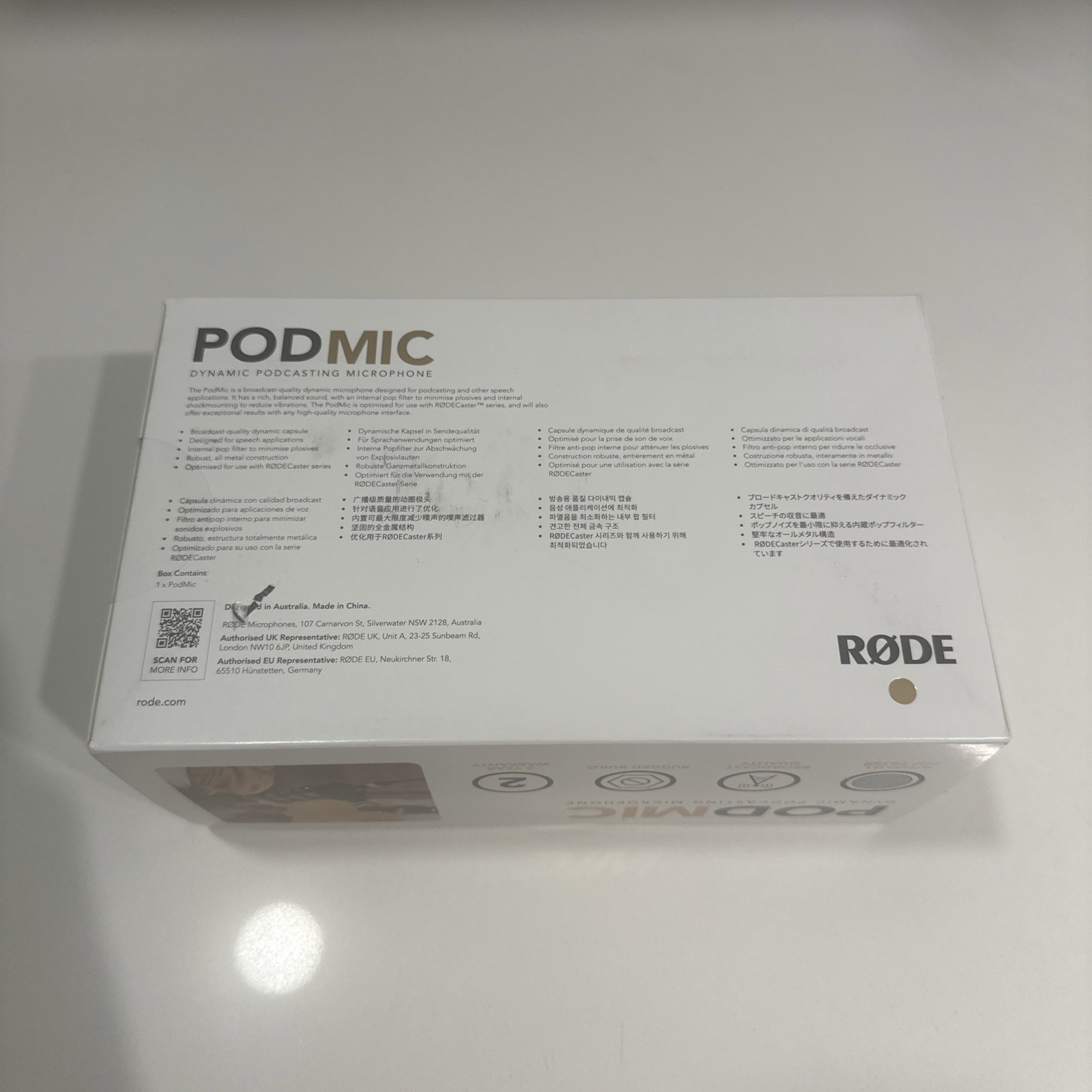 RODE PodMic Dynamic Podcasting Microphone