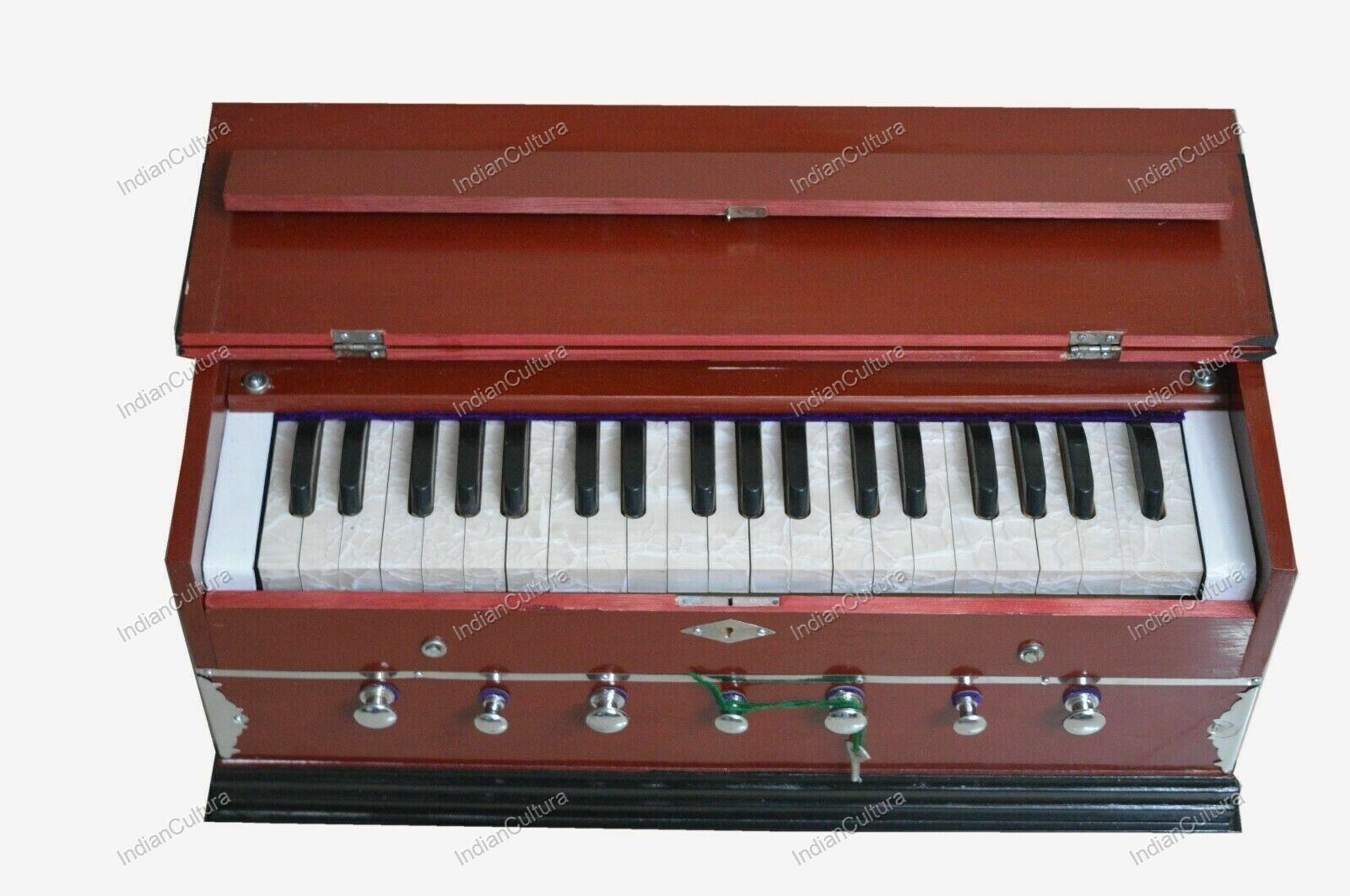 New Harmonium 7 Stopper Double Bellows 39 Buttons 440Hz Indian Musical Device