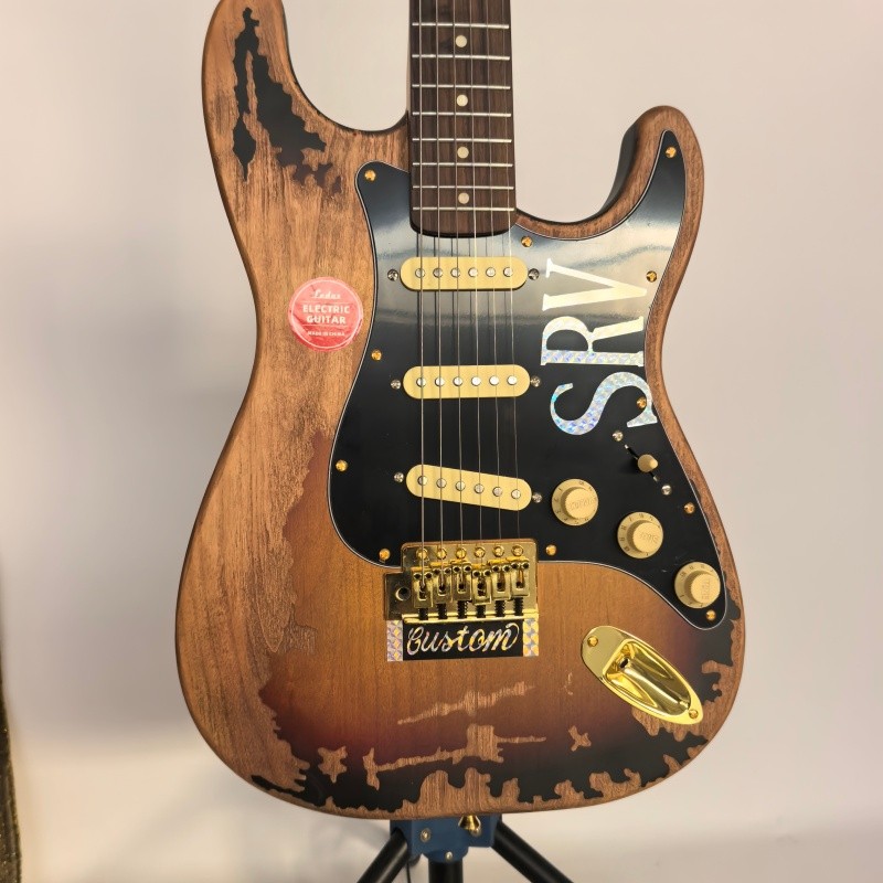 solid SRV Aged electric guitar Rounded fret Edge stainless Fret brown