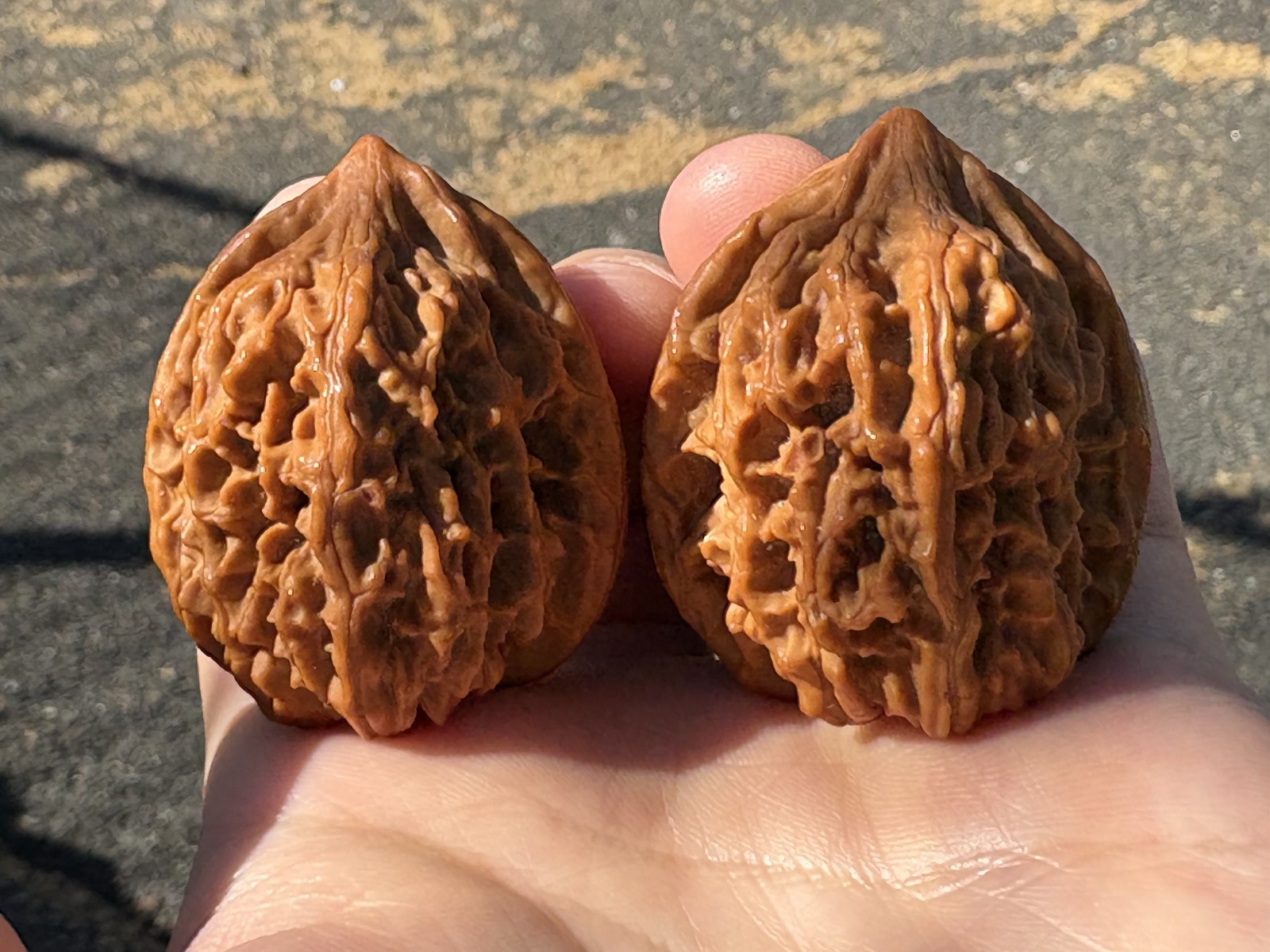 A pair of Wenwan Walnuts hand massage ball Wu Ming Chicken heart