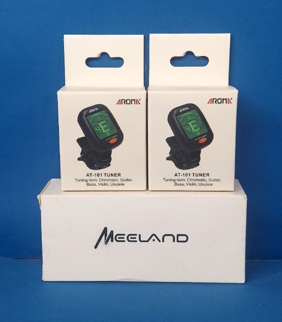 Lot Of 2 Meeland AT 101 Clip On Tuner for Guitar/Bass/Ukulele/Violin LCD