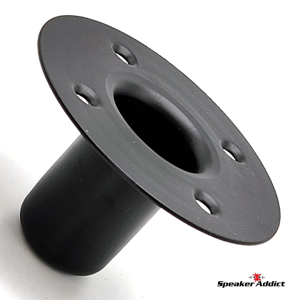4-Pack Steel Speaker Pole Mounting Socket Cup Top Hat 1-1/2″ Tripod Stand Black