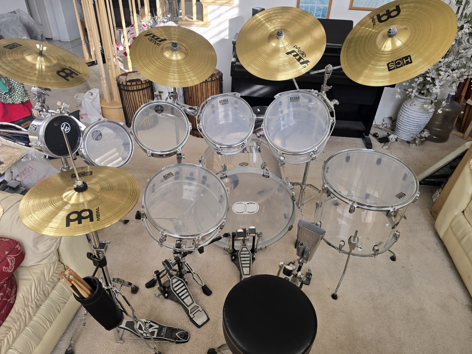 Professional Drumset With Seismic Audio Mic Setup
