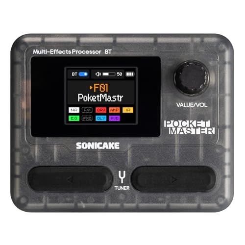 SONICAKE Pocket Master Guitar Bass Multi-Effect Amp IR Cabinet OTG BT