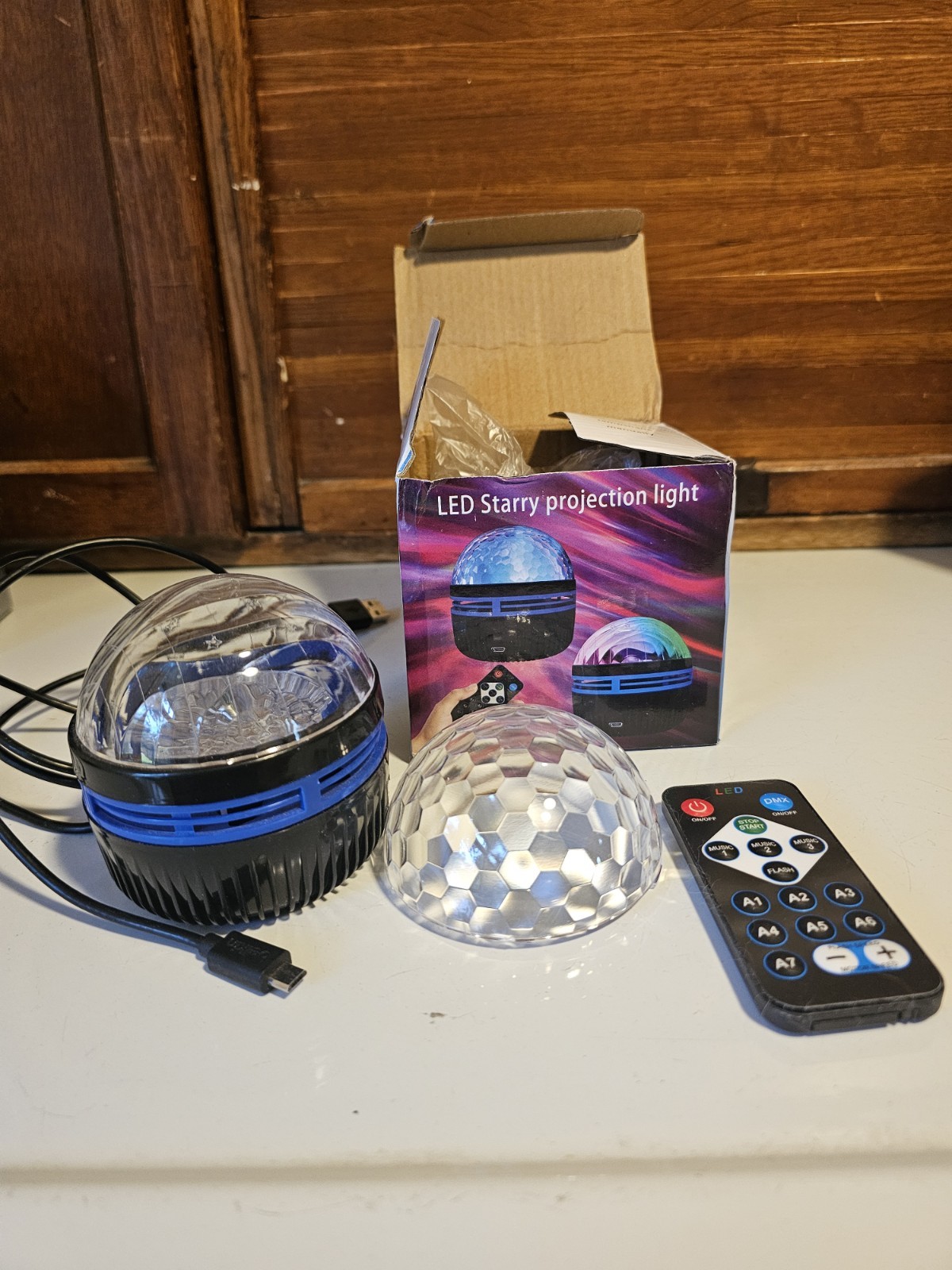 LED Multicolor Starry Projection Effect Light DMX Control w/ Remote and Cable