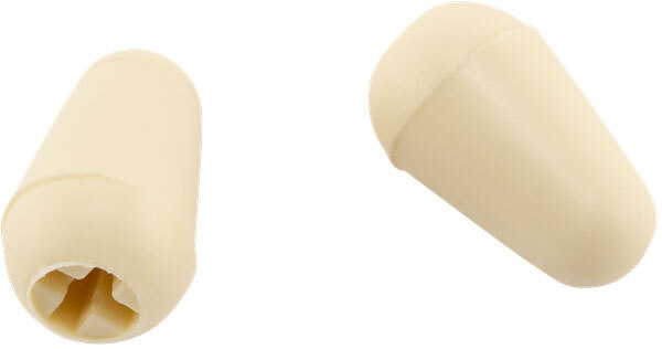 Genuine Fender Road Worn/Relic Aged Stratocaster Switch Tips, Aged White (2)