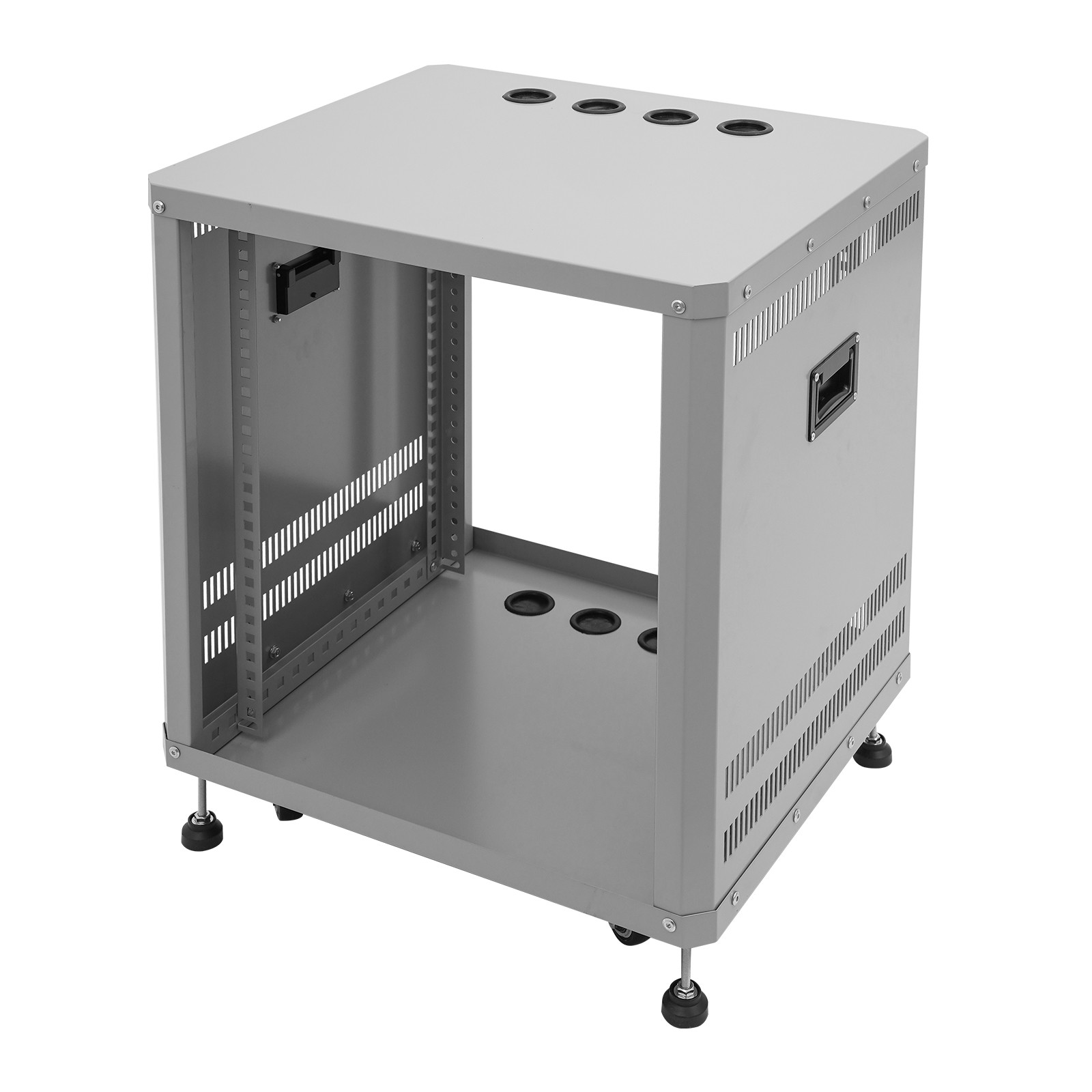Grey 12U 19.8*22.4*23.6 in Carbon Steel Network & Stereo Rack For Nightclubs