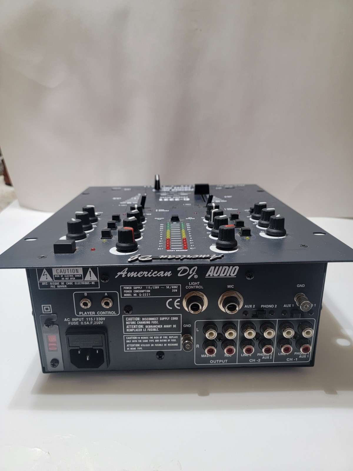 American DJ Q-2221 Preamp Mixer, also known as the Q-Deck.