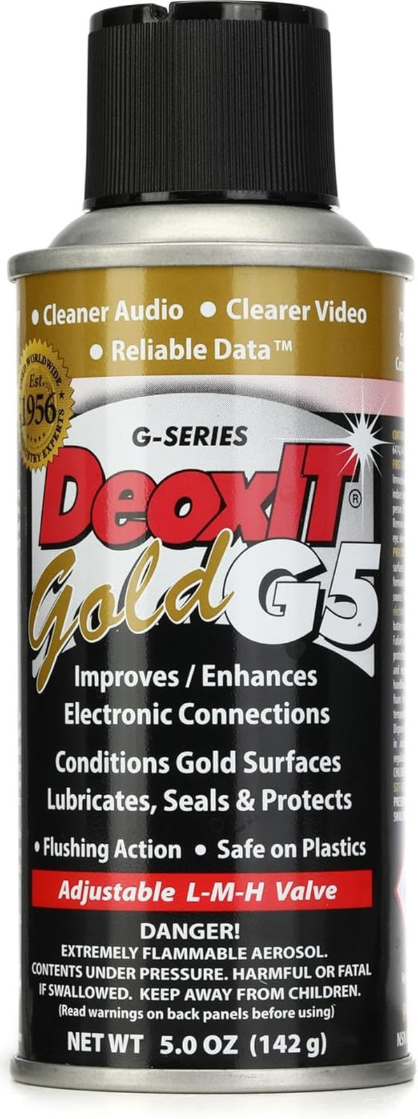 G5S-6 CAIG Deoxit GOLD Contact Enhancer 5% Spray, 5 Oz.