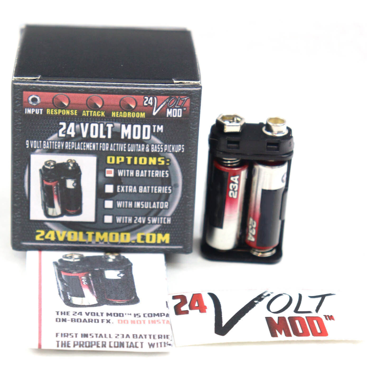 ✅ 24 Volt Mod™ The Original For EMG & Active Guitar Bass Pickup BatteryPack 24V