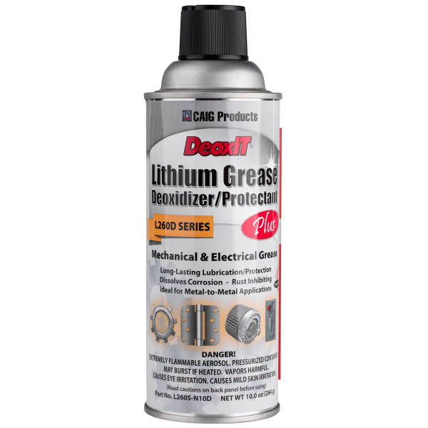 CAIG L260S-N10D – DeoxIT® L260DNp PLUS Grease Spray – 10 oz, No Particles NEW!