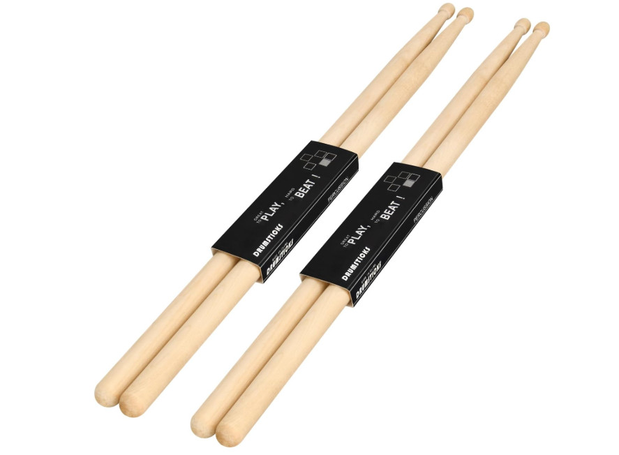 Drum Sticks, 2 Pair 5A Maple Drumsticks – made of hard maple wood