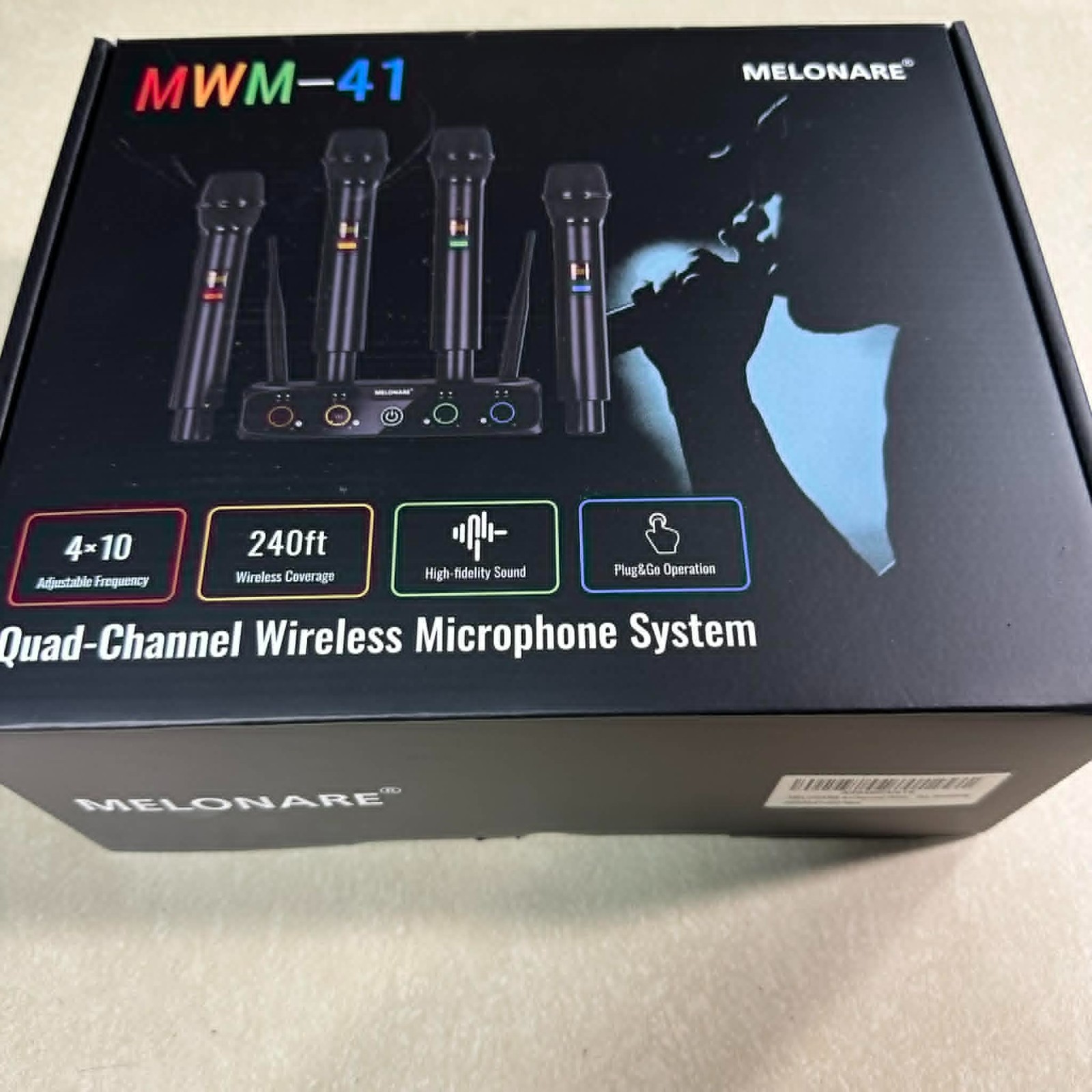 Melonare Quad Channel Wireless Microphone System Model MWM-41 Tested