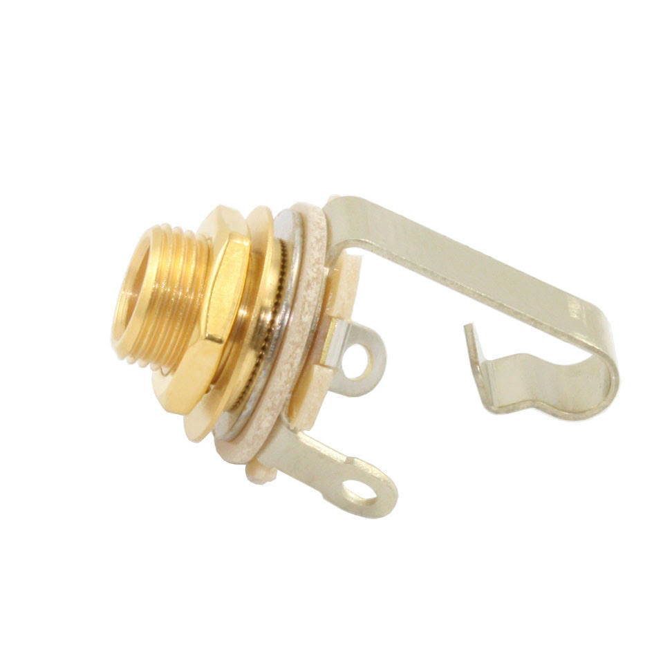 Switchcraft 24K gold plated mono jack fits Les Paul Custom Fender custom shop