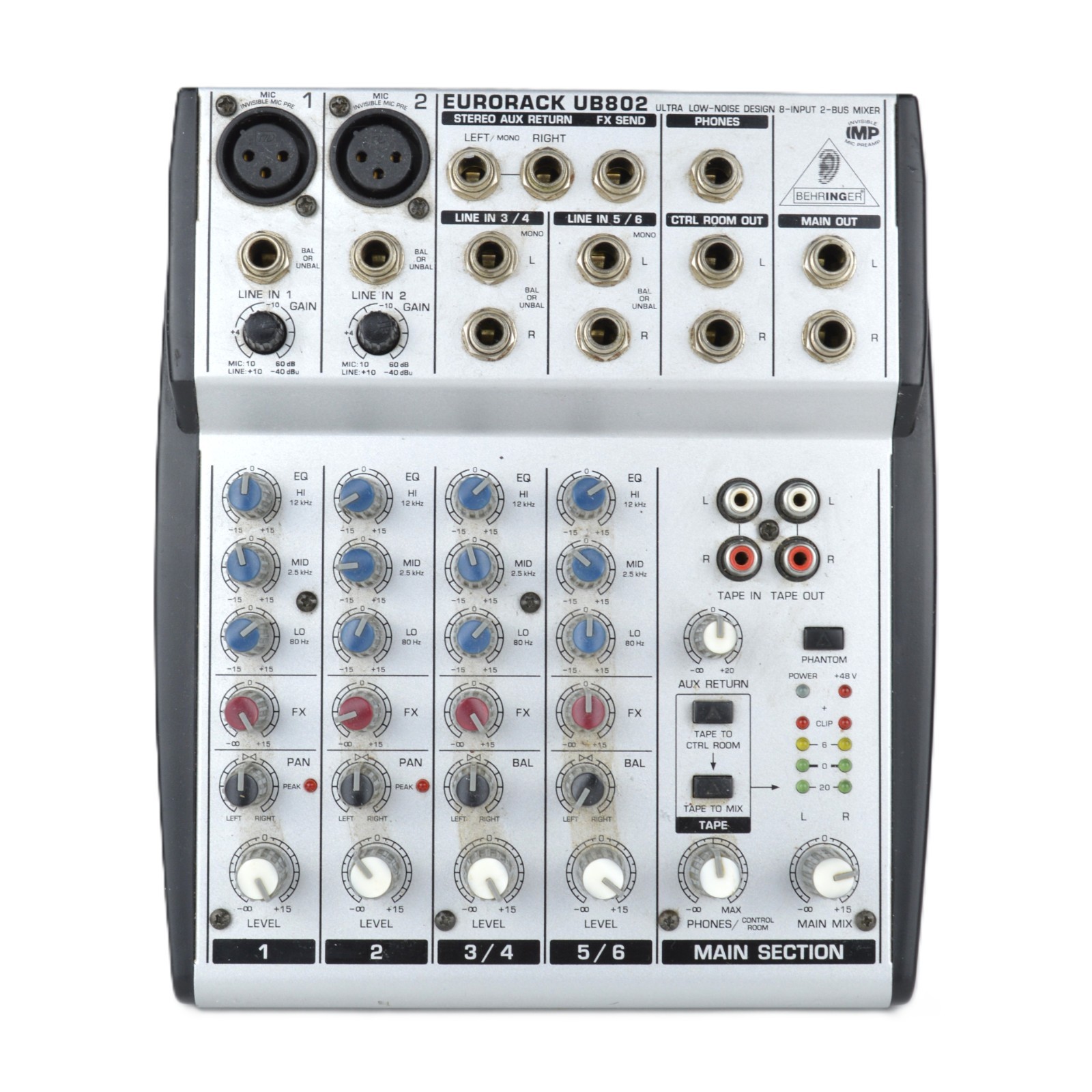 Behringer Eurorack UB802 Ultra-Low Noise 8 Input 2 BUS Mixer UNIT ONLY- Tested