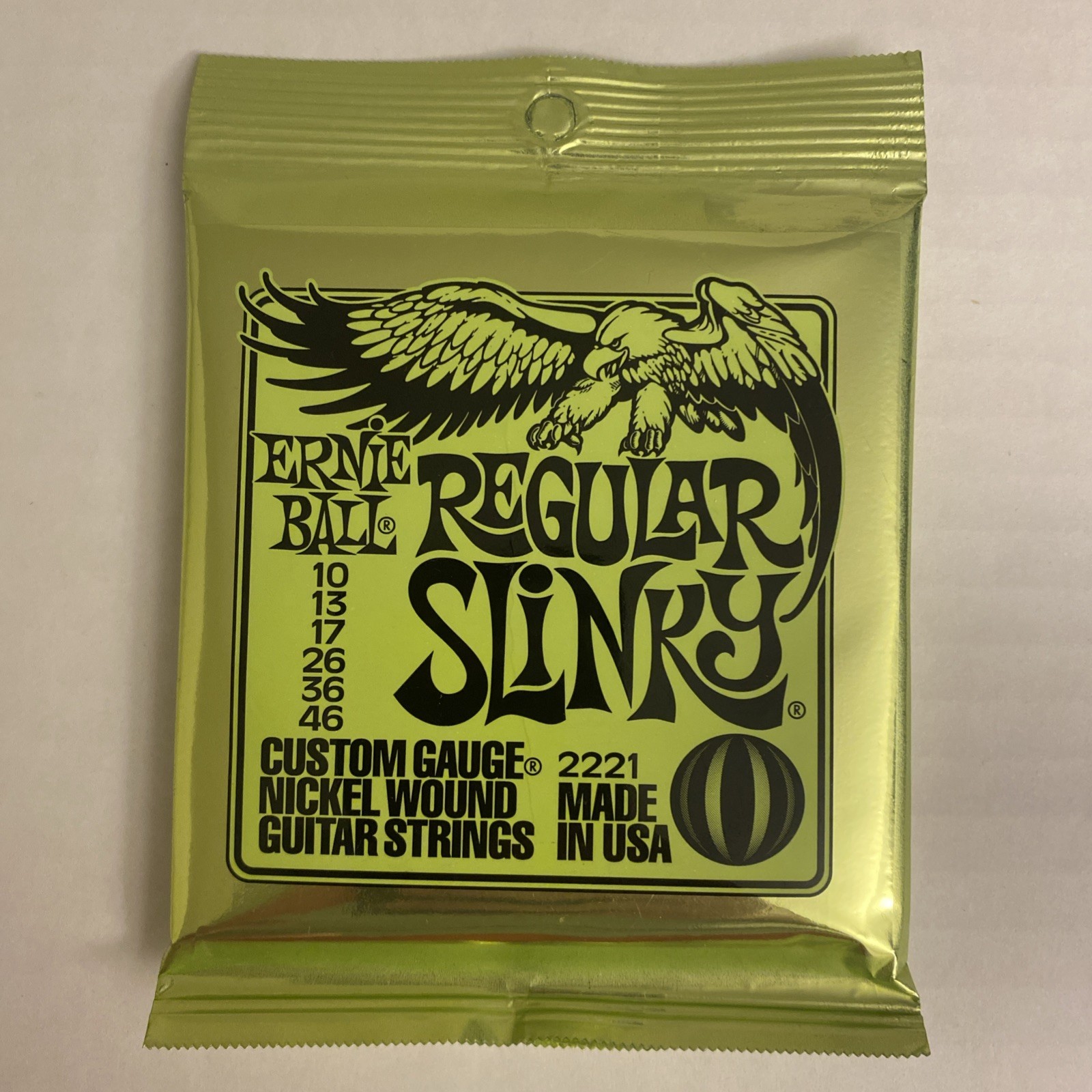 Ernie Ball Regular Slinky Nickel Wound Electric Guitar Strings 10-46 2221