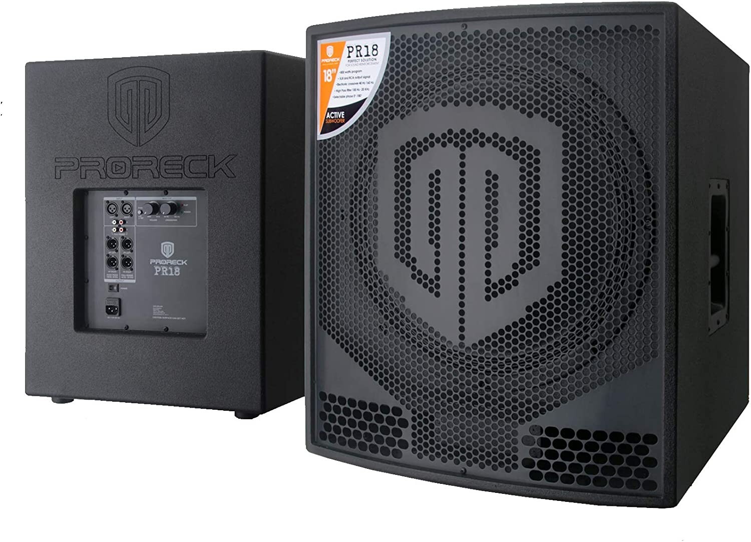 PRORECK PR18 Powered Active Subwoofer Cabinet 18 inch 2000W P.M.P.O PA DJ