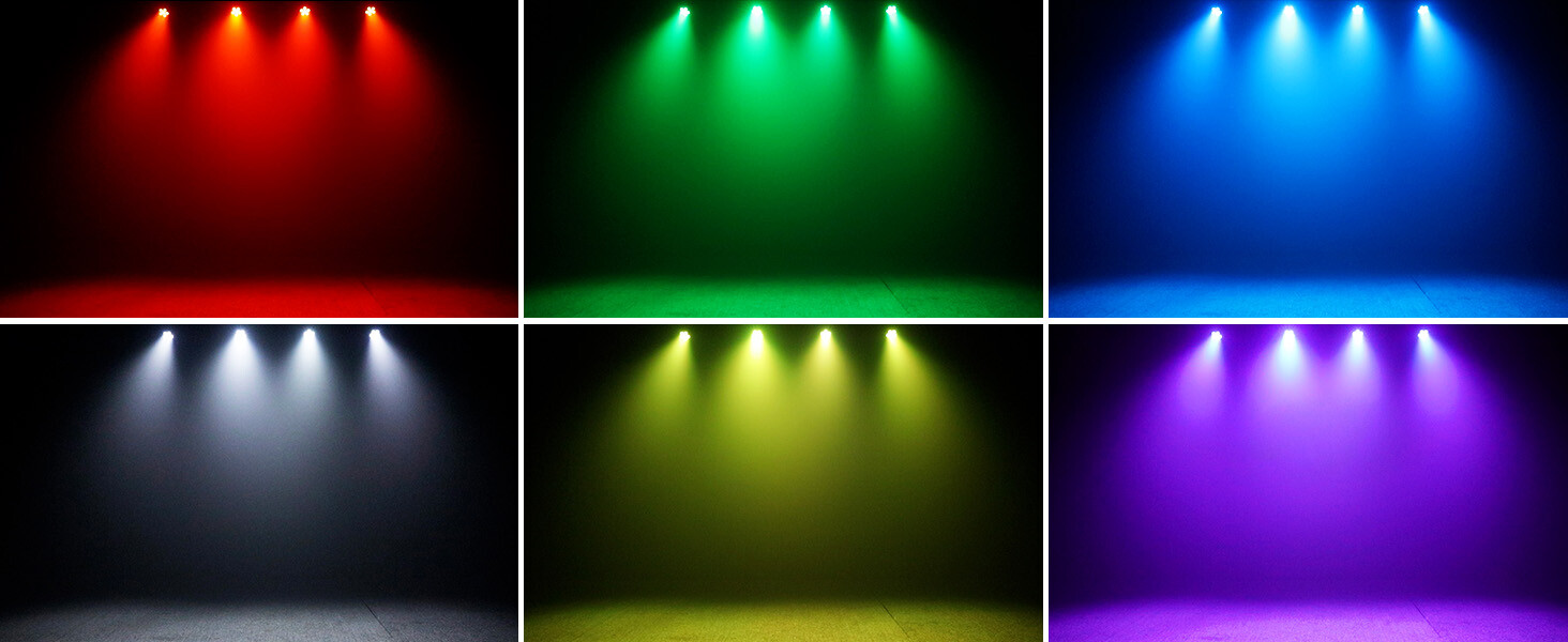 50W 6 in1 Wireless Par Light Rechargeable RGBWA+UV Stage Lights DMX with Remote