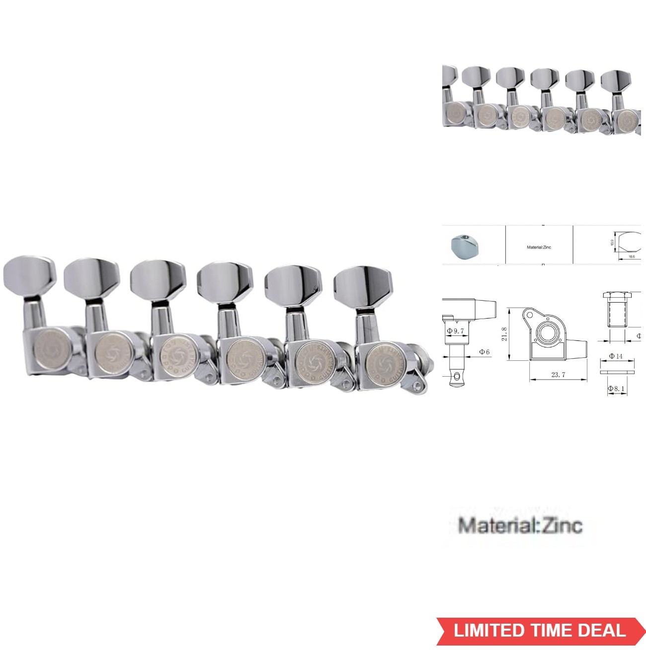 Fender Strat Tele Locking Tuners, Chrome (Set of 6)^