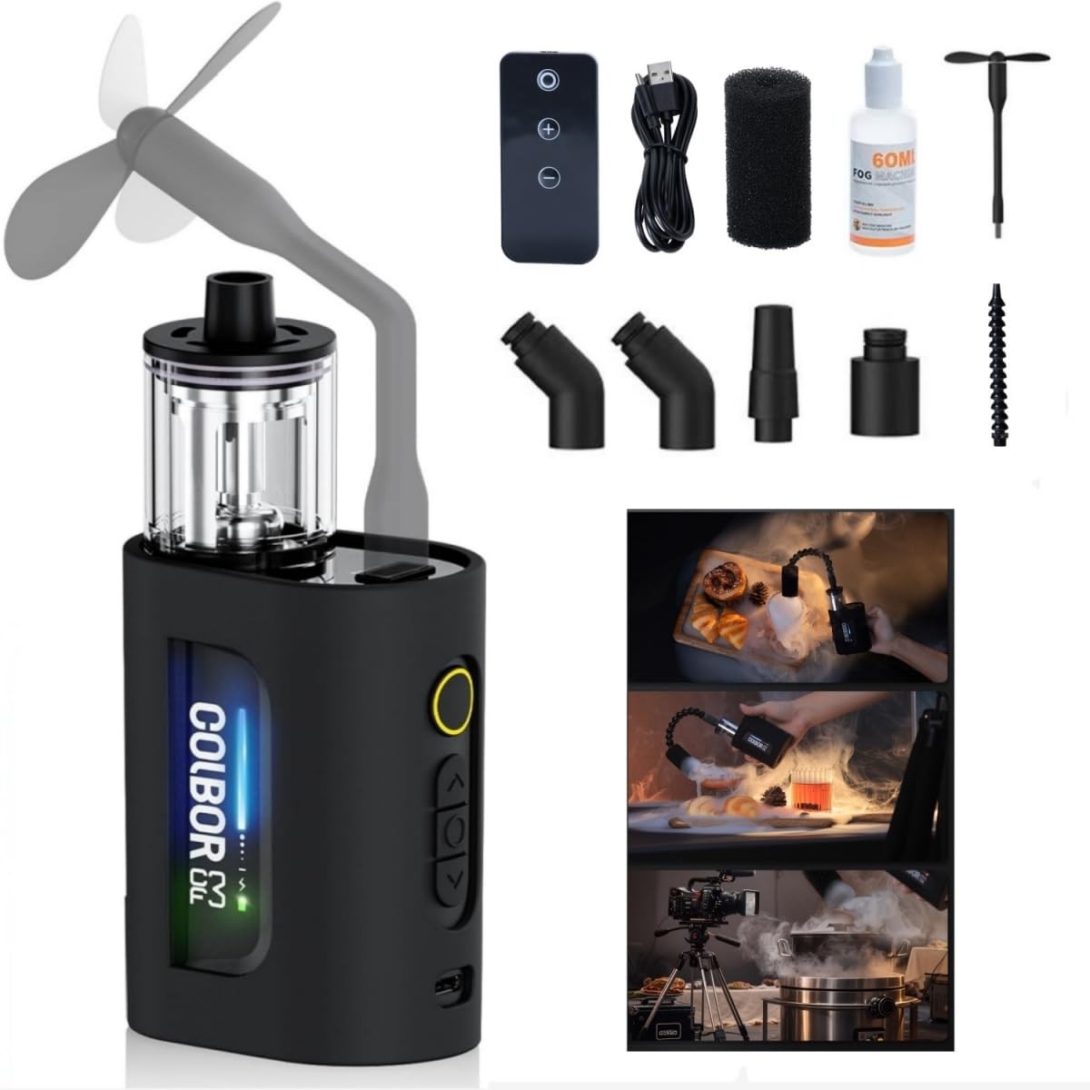Portable Fog Machine 40W Mini Handheld Smoke Cineflare COLBOR CF3 Photography