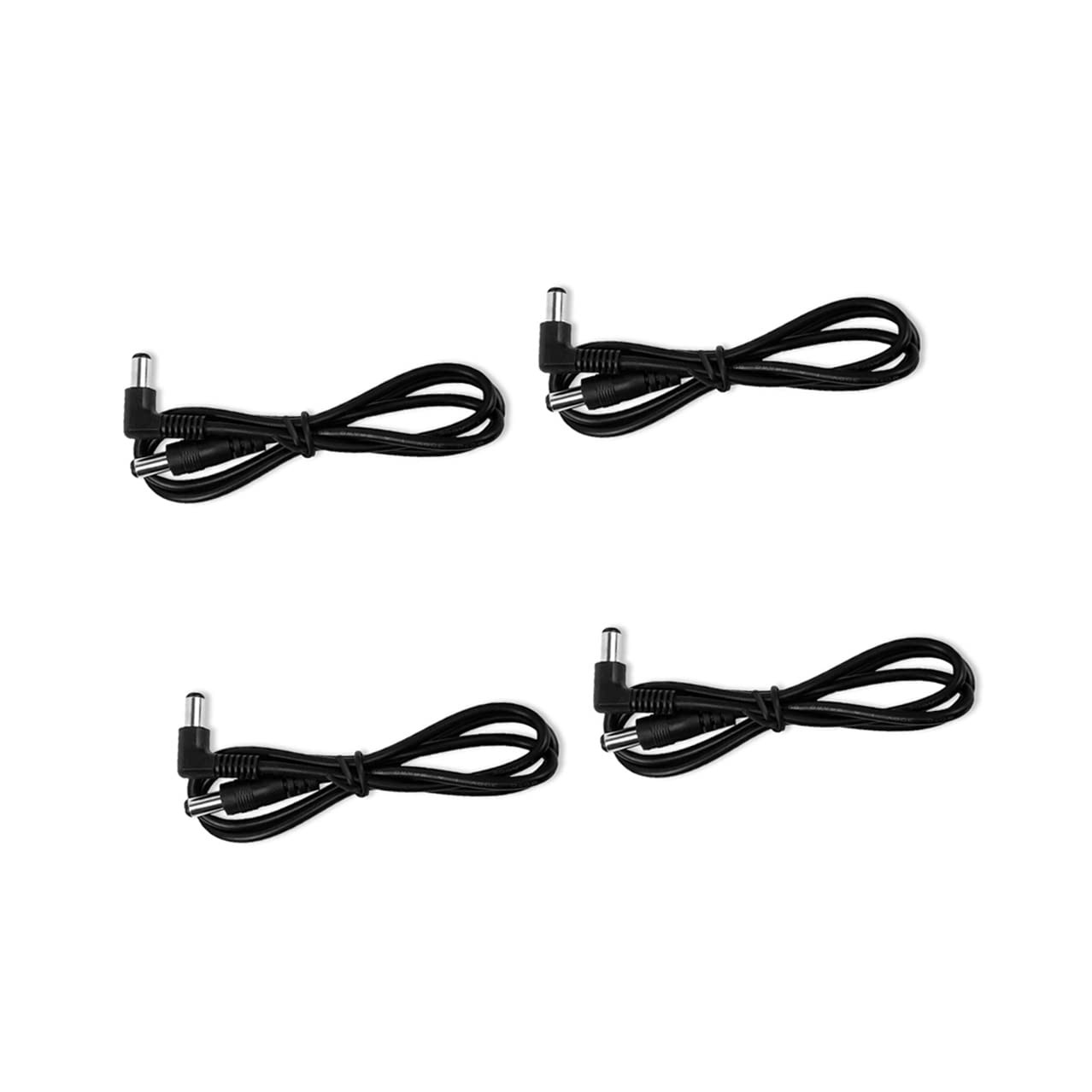 4 Pack Guitar Effect Pedal DC Cable 5.5mm x 2.1mm Power Lead Cord, 60CM Male