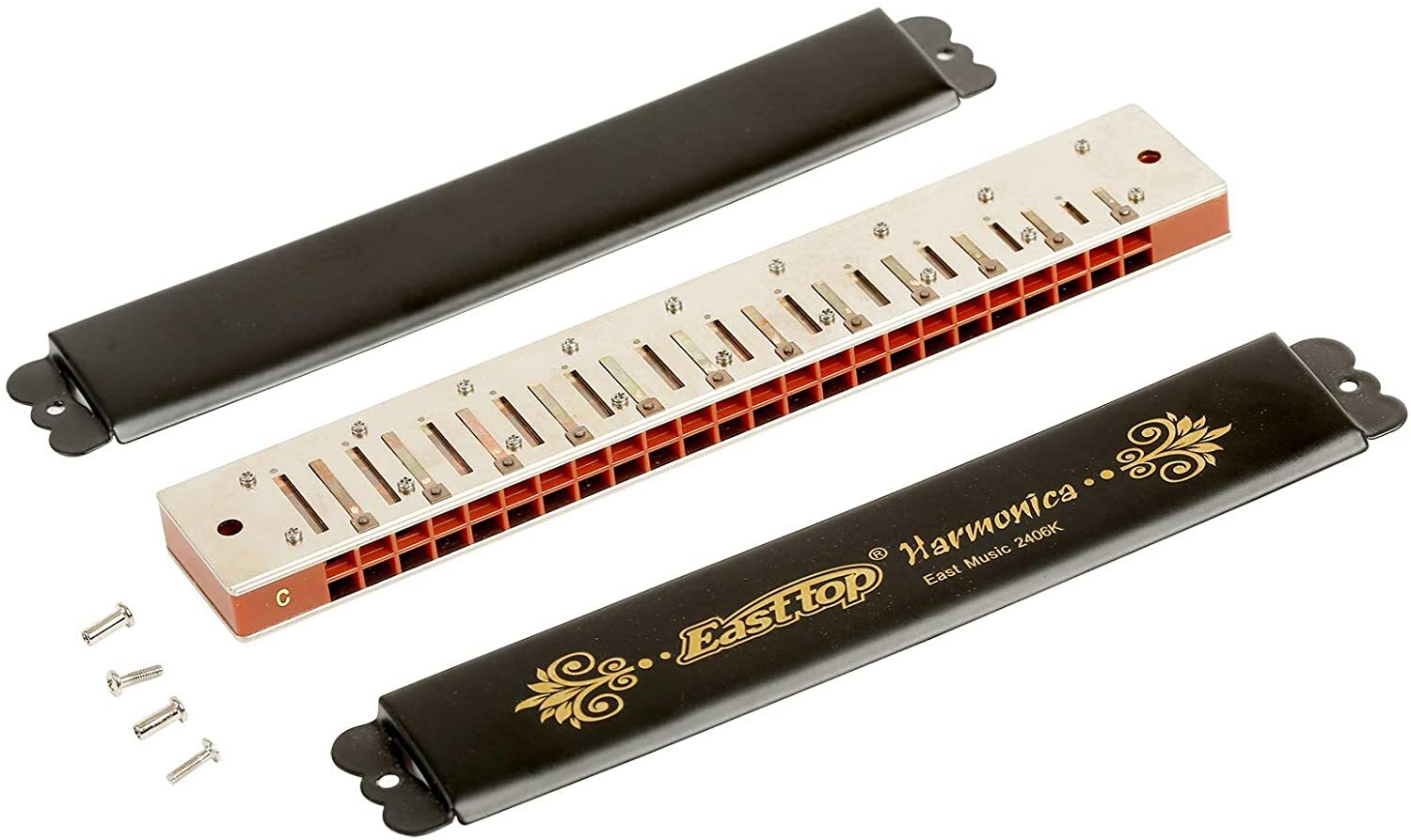 EASTTOP Harmonica Tremolo Harmonica Key of C Tremolo Mouth Organ Harmonica