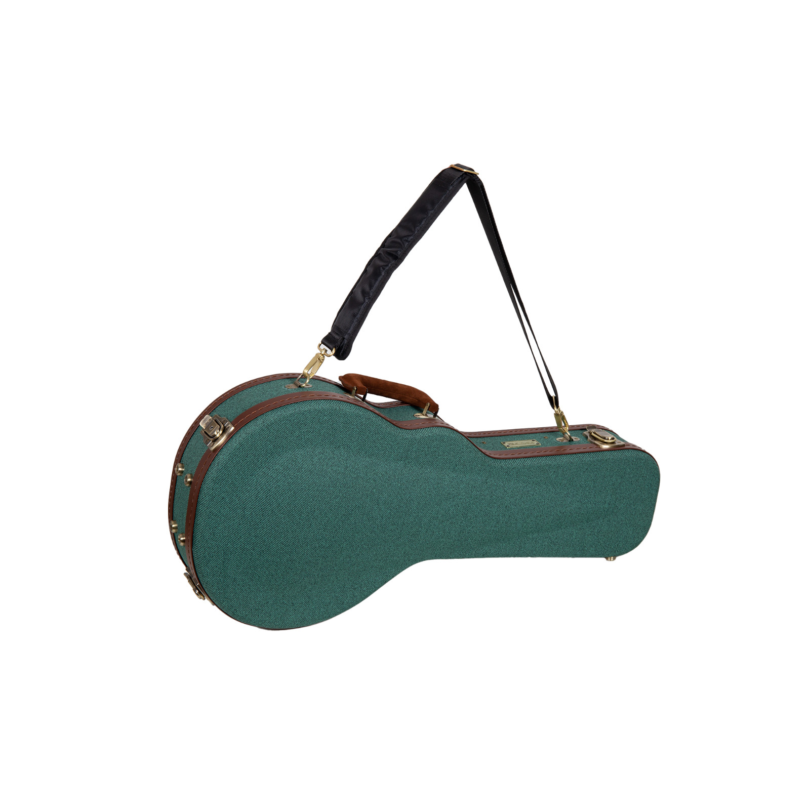 Crossrock Master Series- Wooden F-style Mandolin Case-Malachite Blue