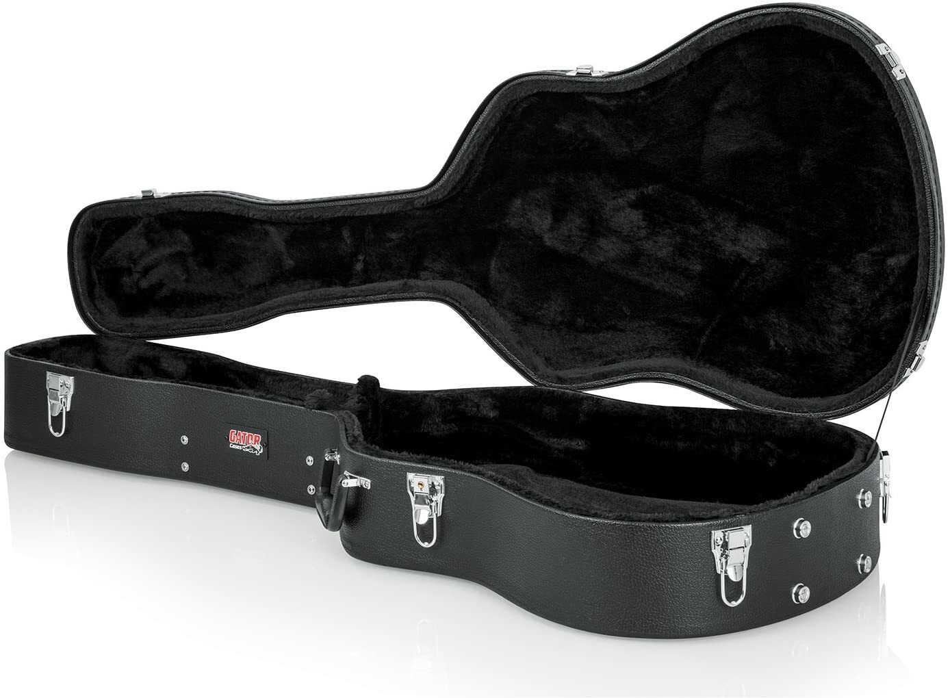 Gator Cases Hard-Shell Wood Case for 6 or 12 String Acoustic Dreadnought Guitars
