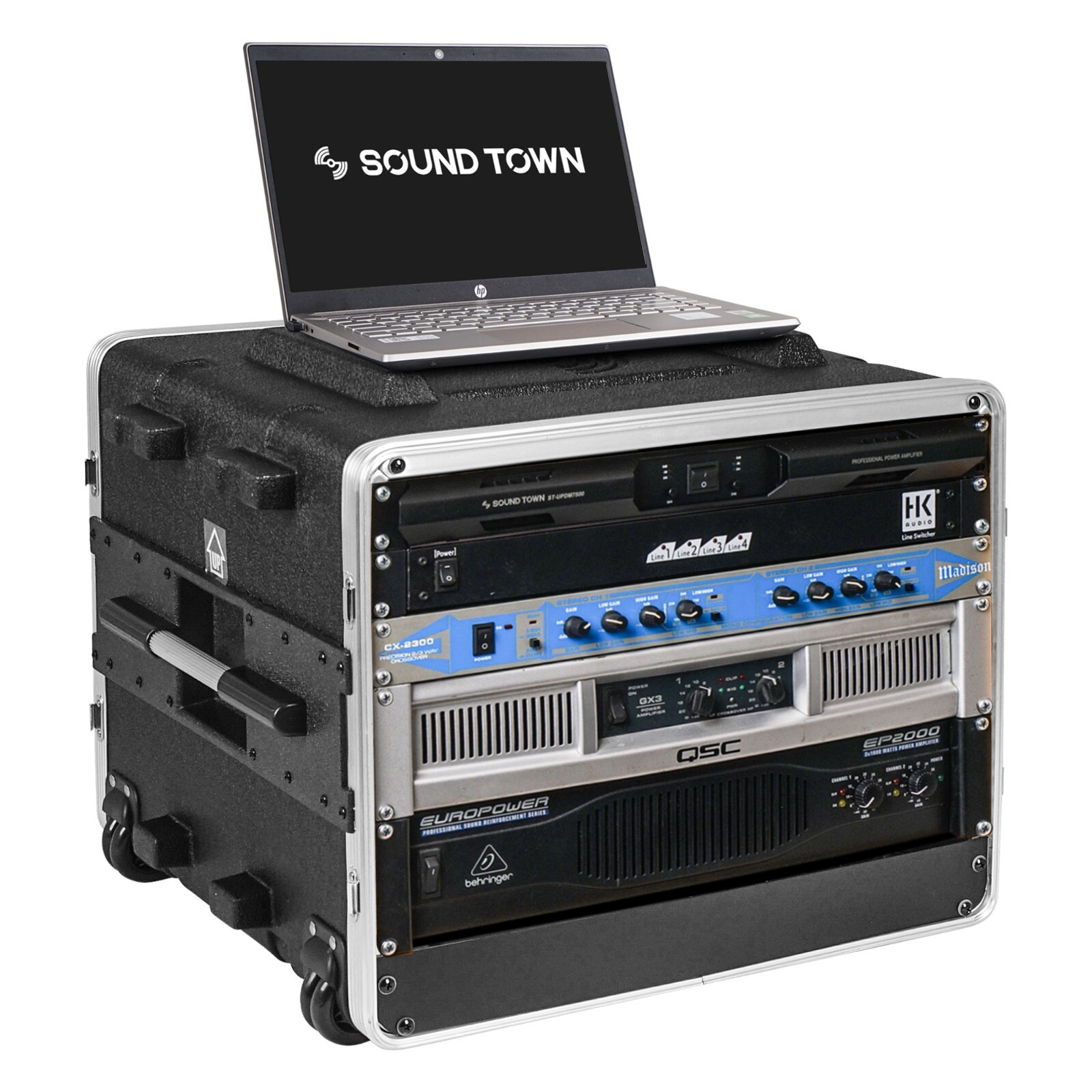 Sound Town Lightweight 7U PA DJ Rack/Road Case ABS,19” Depth (STRC-A8UT)
