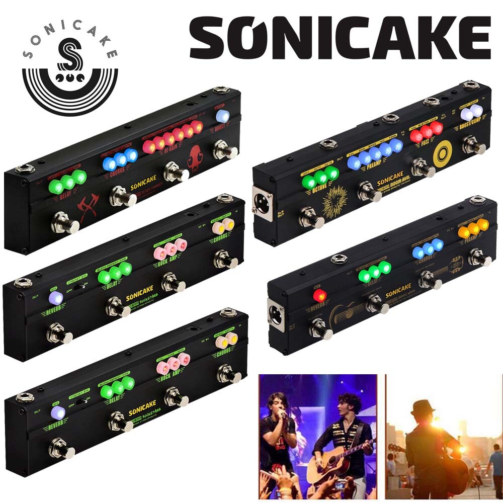SONICAKE Distortion/Overdrive/HiGain/Delay Reverb Preamp Guitar Effect Pedals US