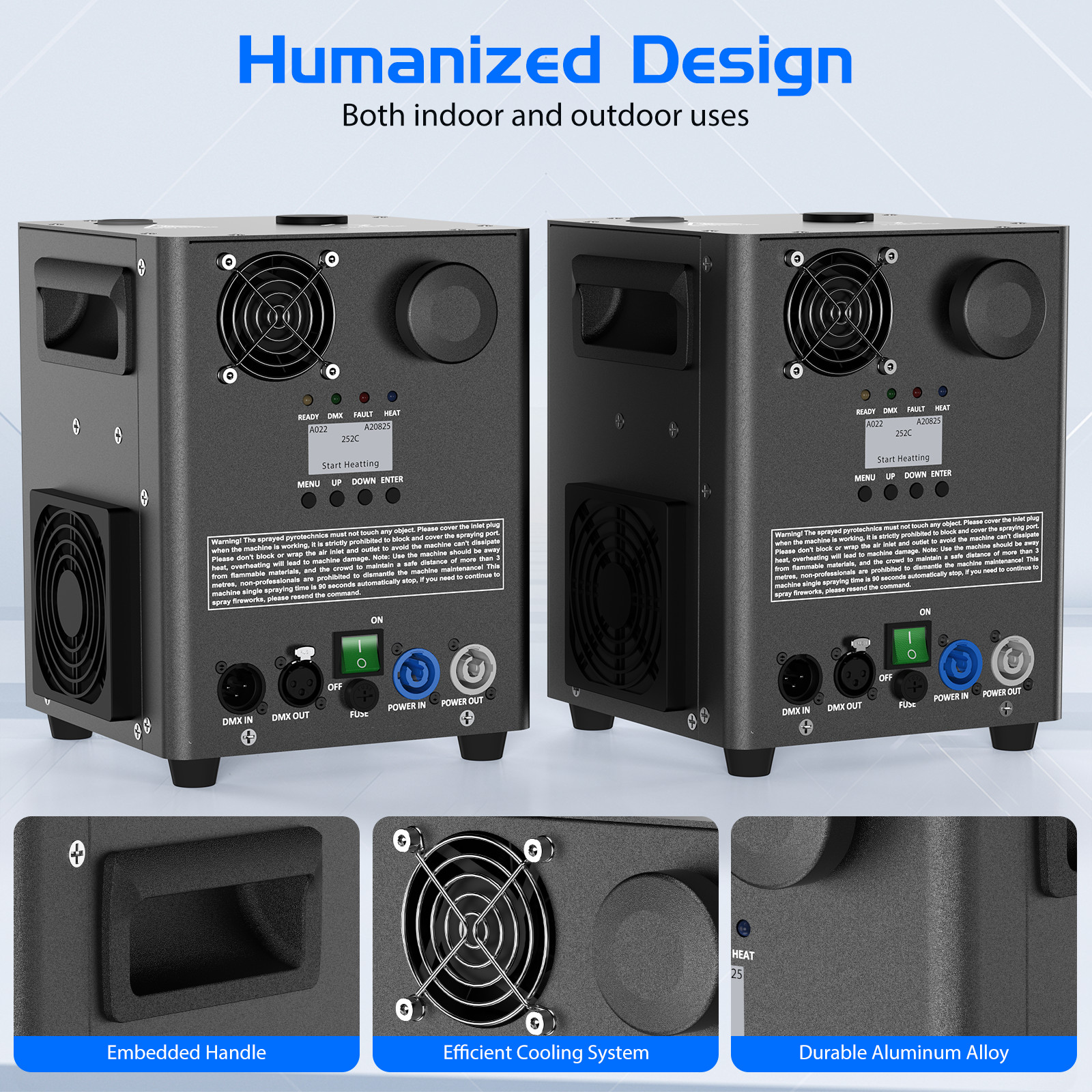 UKING Cold Spark Firework Machine 1200W 6.6-16.4ft Stage DJ Wedding Event Party