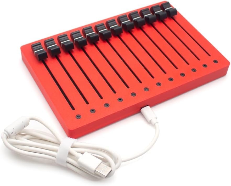 12-Channel Motor Fader MIDI Controller with 10cm High-Precision Motorized Faders