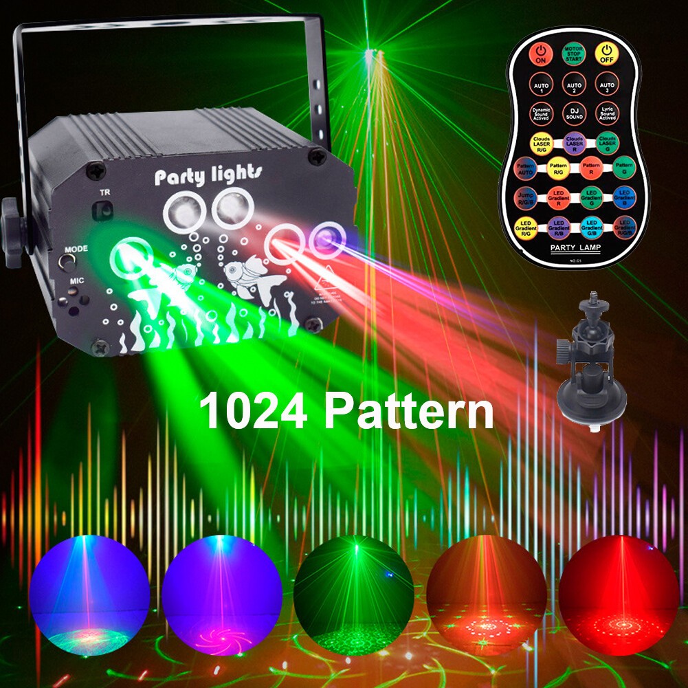 LED Stage Light 6 Arms Laser Projector RGB Disco DJ KTV Show Party Lighting