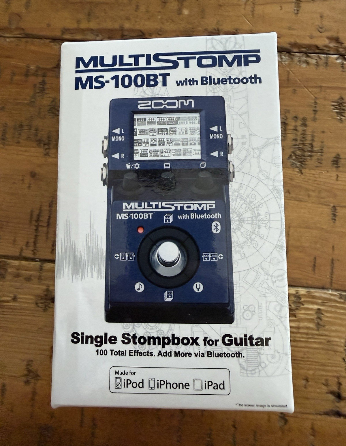 Zoom MultiStomp MS-100BT Bluetooth Digital Multi-Effects Stompbox for Guitar