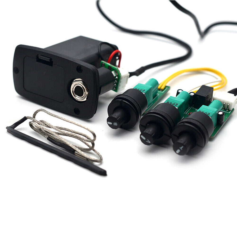 Fit Acoustic Guitar Pickups 3-Bands Active Equalizer preamp piezo Pickups