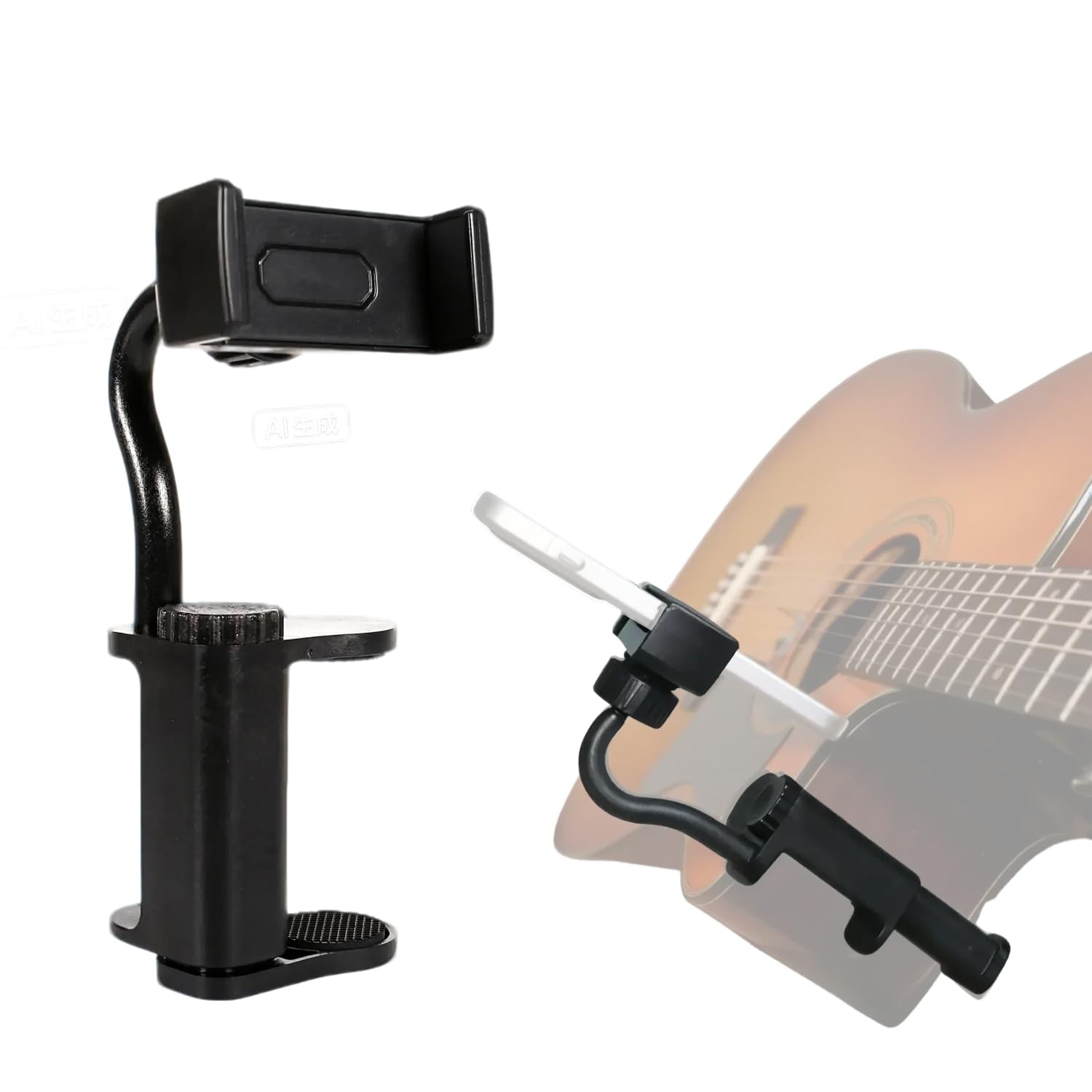 Guitar Holder, Digital Sheet Music holder, Clip Mount Fit for 6-10cm Thick Gu…