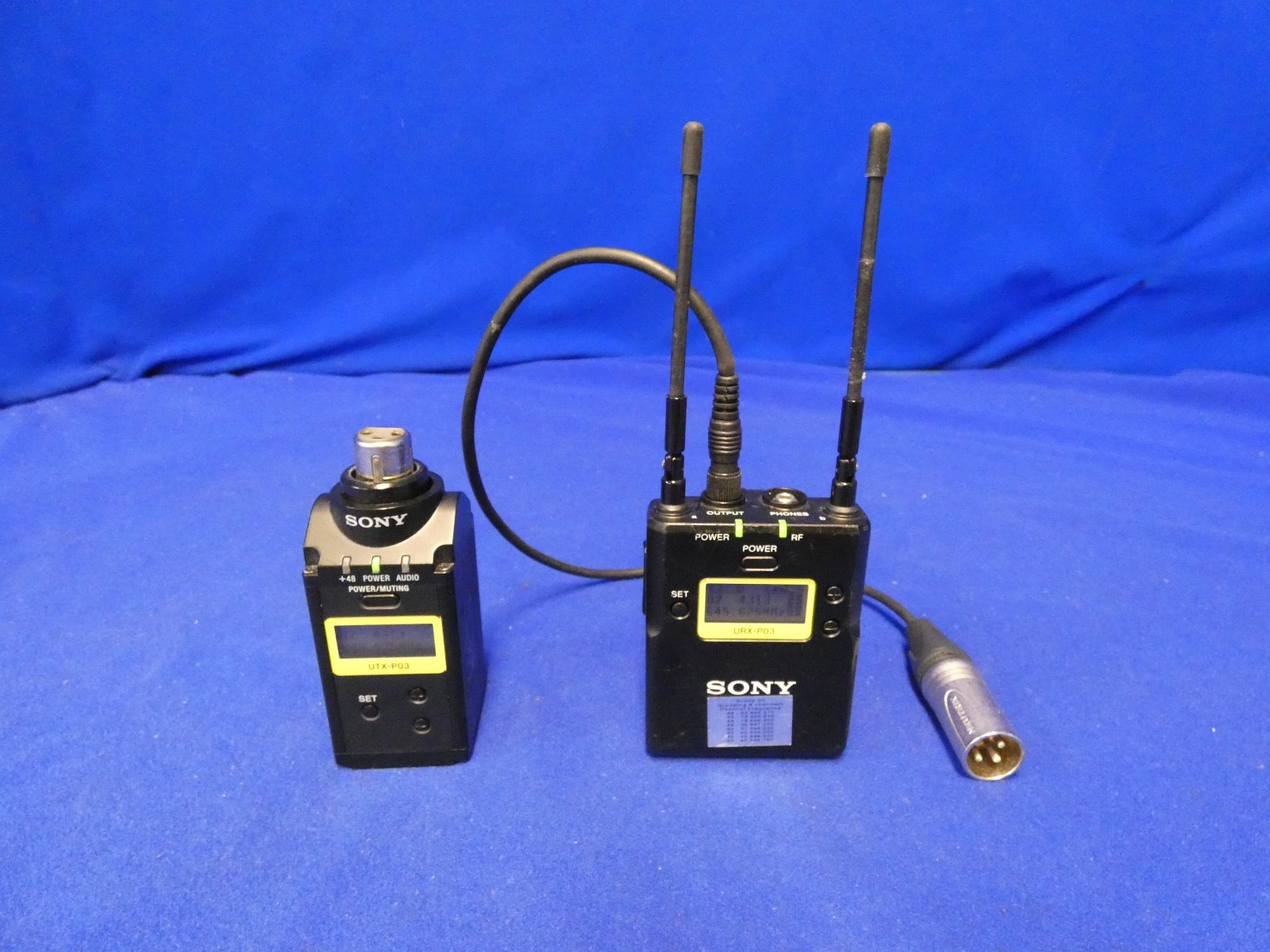 Sony UTX-P03 UHF Transmitter CH 42-51 w/Sony URX-P03 UHF Tuner 638.125-697.875