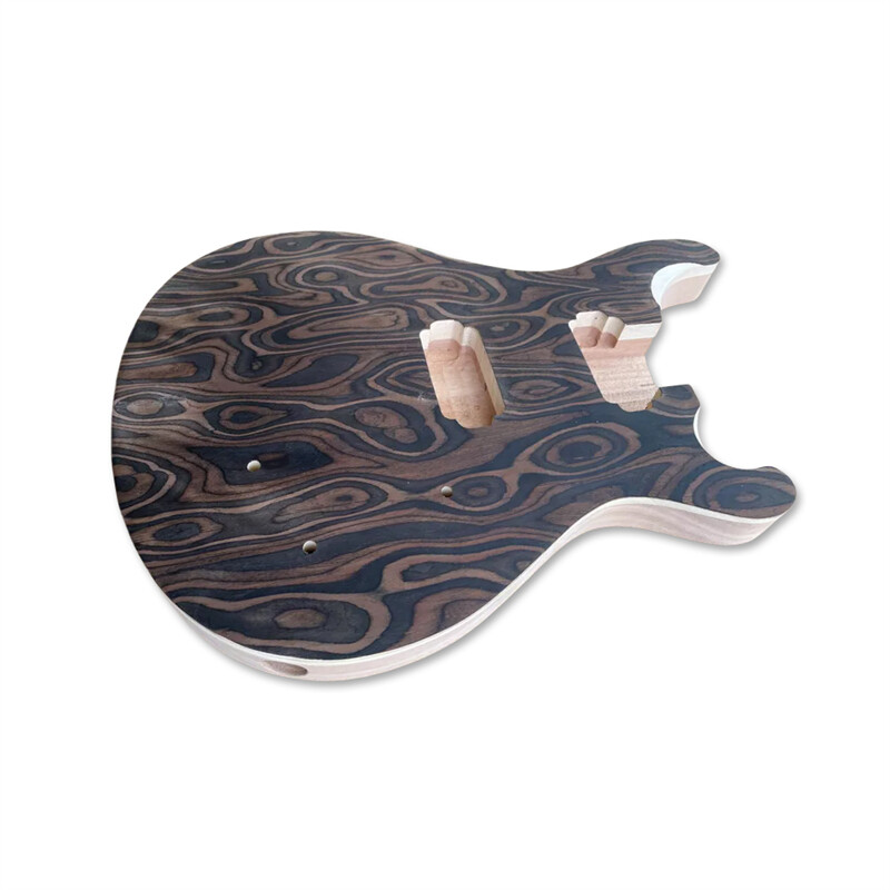 Handmade Electric Guitar body HH pickups Mahogany Maple Flame veneer Replacement