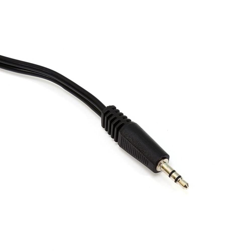 ALINNA 8 Inches 3.5mm Male to 2 RCA Female 2 Female, Black